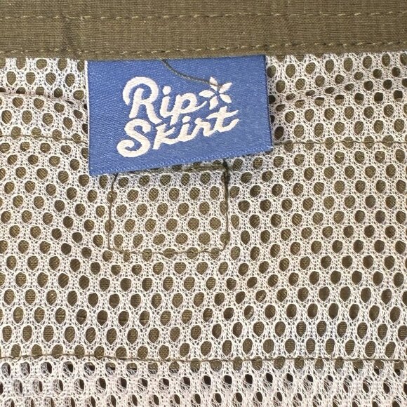 Ripskirt Hawaii Sport Skirt Womens Medium Olive Green Elastic Insets Beach - Picture 3 of 12